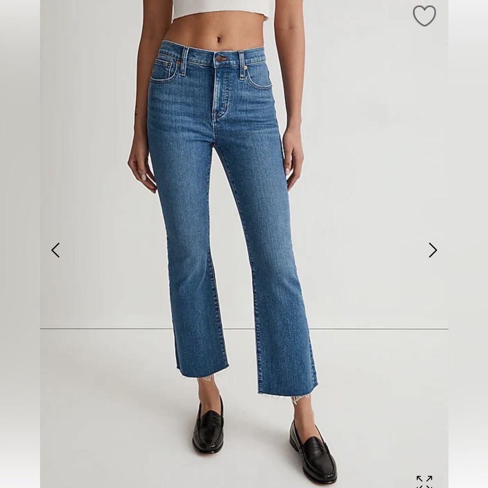Madewell Kick Out Crop Jeans in Cherryville Wash color size 25